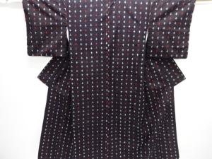 アンティーク　木綿本場久留米絣　十字絣着物